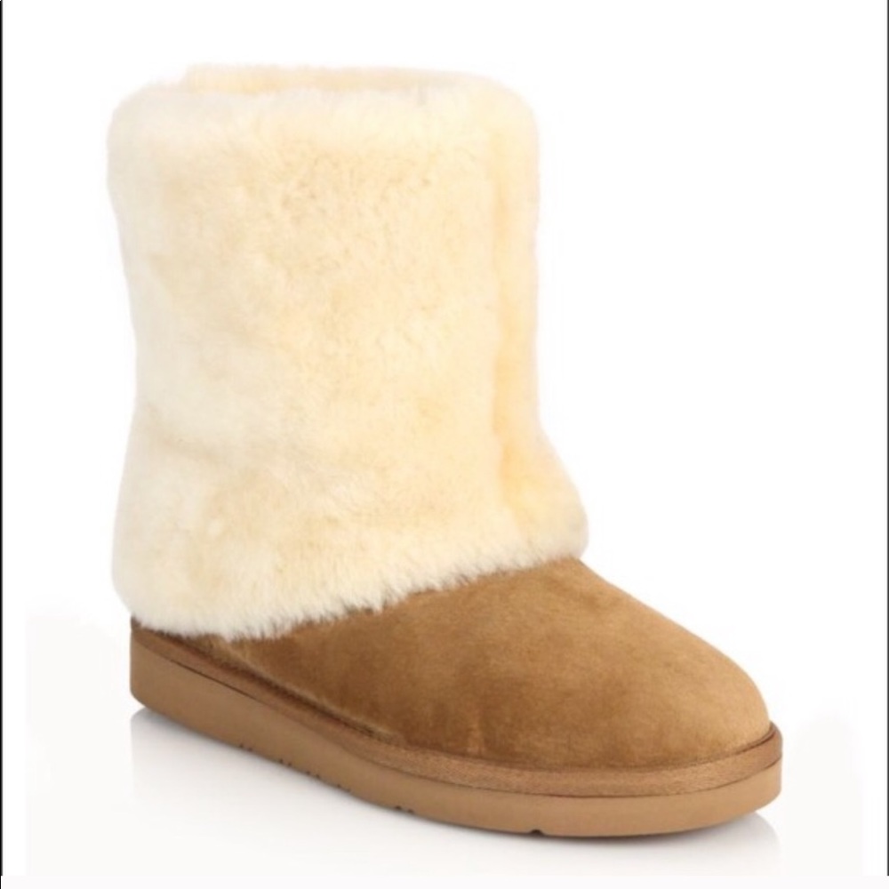 UGG Australia Patten and Shearling Suede Boots